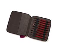 ROYJJ Lot de 9 crochets ergonomiques en aluminium pour tricot avec poignée en bois 3,5 à 8 mm