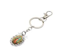 ROYJJ Porte-clés en métal Vierge Marie avec motif « Our Lady of Guadalupe » - Convient pour baptême et première communion - Cadeau religieux