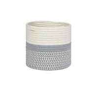 ROYJJ Pot de fleurs en corde tressée pour intérieur - Panier de rangement pour jouets - Décoration d'intérieur - 2 tailles - Supports de plantes d'extérieur en métal