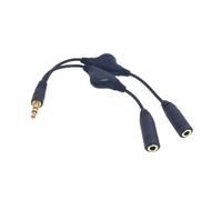 ROYJJ Répartiteur de casque 3,5 mm 2 femelles vers 1 mâle Y Y câble adaptateur câble pour PC, téléphone, tablettes, casque répartiteur