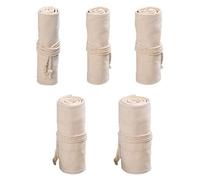 ROYJJ Trousse à crayons en toile naturelle avec 12/24/36/48/72 trous