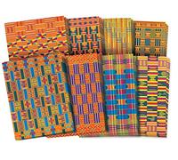 Roylco Lot de 32 papiers Textiles africains Assortis 21,5 x 28 cm R15273