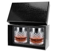 Royouzi 2 PièCes Verre a Whisky 300 Ml Verre Whisky Personnalisé, Coffret Whisky Cadeau Homme Verre Whisky, Convient Pour Le Scotch Whisky, Le Bourbon, Le Brandy, Le Rhum, Les Martinis