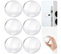 Royouzi 6 PièCes Butee De Porte Butee De Porte Interieur 40 X 8 MM Bloc Porte Transparent Protection Poignee Porte Protection Mur Tampon Caoutchouc Pour ProtéGer Les Murs Et Les Meubles