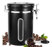 Royouzi Boîte à Café, Boîte à Café Hermétique en acier Inoxydable, 1,8 L/1800ML Conservation, Récipient avec Cadran de Date pour Café en Grains, Noix, Sucre, Céréales- Inclure 1 Cuillère Doseuse