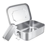 Royouzi BoîTe à Lunch En Acier Inoxydable Avec 2 Compartiments, BoîTe à Lunch à Cloison Mobile éTanche 1200 Ml, BoîTes à Lunch En MéTal éCologique Et Sans Bpa Pour Adultes Et Enfants