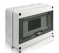 Royouzi Coffret Electrique Etanche, IP65 8-MODULES Ableaux à Disjoncteurs éLectriques Boitier, Etanche Electrique Exterieur, Armoire de Contrôle, Boitier de Jonction pour Utilisation à l'extérieur