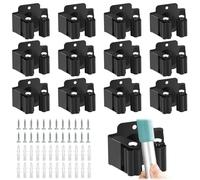 Royouzi Lot de 12 Supports Muraux, Porte-Balais Muraux, Support Mural, Porte-Outils, Porte-Outils pour Accrocher les Outils de Jardin et les Balais pour SerpillèRe, Balai, Pelle, Outils
