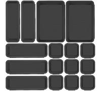 Royouzi Lot de 16 Boite Rangement Tiroirs - Système de séparation - Pour cuisine et bureau - Anthracite