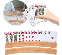Royouzi Lot de 2 Porte-Cartes pour Enfants, Porte-Cartes à Jouer, Porte-Cartes à Jouer, Porte-Cartes en Bois de 33 Cm, Mains Libres, Support de Poker Mains Libres pour Enfants, Personnes âGéEs