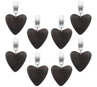 Royouzi Lot de 8 Poids de Nappe en Pierre Naturelle - pour L'ExtéRieur - avec Pince en Acier - pour FêTe de Famille, Mariage, Jardin, Pique-Nique