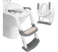 Royouzi Réducteur Toilette Enfant, Toilette Pot WC Bebe Enfant, Réducteur WC Enfant, Bébé de Siege Reducteur avec Marche, Rehausseur Chaise Réducteur Toilettes, Pliable Petit Enfants Siège
