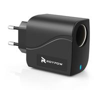 RoyPow Adaptateur secteur pour voiture 24 W AC vers DC 230 V vers 12 V/2 A Convertisseur de tension redresseur avec prise allume-cigare