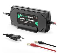 RoyPow Chargeur de Batterie LiFePO4, 14,4V 20A, Chargeur Lithium avec Charge de Maintien pour Voiture, Camion, Moto, Bateau, Noir
