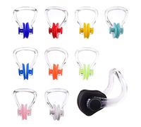Roysmart 10 Pièces Pinces-Nez pour la Natation, Protecteur de Nez pour Natation en Silicone avec Boîte pour pour Adultes et Enfants Unisexe