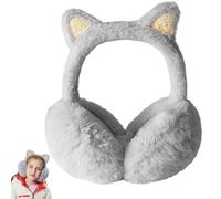 Roysmart Cache-oreilles d'hiver pour enfants - Cache-oreilles pour fille - Doux et réglable - Protection contre le froid - Pour activités de plein air en hiver - Gris