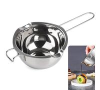 Roysmart Casserole pour bougies à bain-marie, bol de fusion, 600 ml, creuset en chocolat en acier inoxydable 304, casserole pour chocolat, sucre, beurre de fromage, caramel bougies