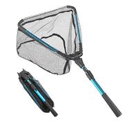 Roysmart Épuisette de pêche avec manche télescopique, épuisette pliable télescopique, épuisette télescopique pour kayak, saumon, poisson-chat, bar, facile à attraper et relâcher