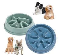 Roysmart Lot de 2 gamelles anti-glouton pour chien - Gamelles anti-glouton pour chien à alimentation lente - Pour animaux de compagnie de petite et moyenne taille - 21 x 4,5 cm
