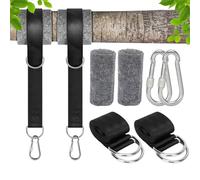 Roysmart Lot de 2 poutres de fixation pour balançoire, hamac et fauteuil suspendu avec 2 mousquetons stables et anneaux en D, sac de rangement, peut supporter jusqu'à 500 kg