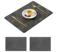 Roysmart Lot de 2 sets de table, 44,5 x 30 cm, antidérapants, lavables, en PVC, résistants à la chaleur, pour cuisine, table à manger