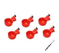 Roysmart Lot de 6 abreuvoirs automatiques pour poules, avec perceuse, gobelets à eau pour poules, canards, oies, dindes