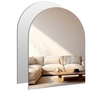 ROYUEXT Lot de 2 miroirs arqués autocollants pour salle de bain - 40 x 30 cm - Sans cadre - Image HD - Miroir mural décoratif pour salon, toilettes d'invités, chambre à coucher, bricolage