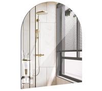 ROYUEXT Miroir arqué autocollant pour salle de bain, 40 x 30 cm, miroir mural HD sans cadre, miroir mural décoratif pour salon, toilettes d'invités, chambre à coucher, bricolage