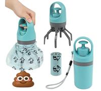 ROYUEXT Pelle à déjections canines avec mécanisme à griffe, portable avec sangle de transport, design tubulaire compact pour promenades et activités de plein air