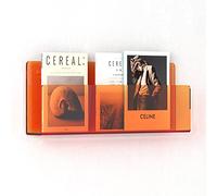 ROYUMI Porte-revues Support de Brochure Orange pour L'affichage, Porte-Documents Mural pour Porte-revues, Bâti de Mur D'organisateur de Courrier, Paniers de Rangement Décoratifs (Size : 15.7inch)