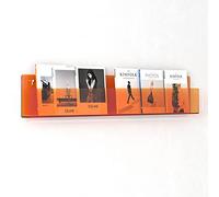 ROYUMI Porte-revues Support de Brochure Orange pour L'affichage, Porte-Documents Mural pour Porte-revues, Bâti de Mur D'organisateur de Courrier, Paniers de Rangement Décoratifs (Size : 31.5inch)