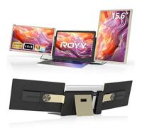 ROYY Rallonge d'écran pour ordinateur portable - Écran portable amovible de 15,6" 120 % sRGB FHD 1080p IPS Rotation à 235 degrés Écran supplémentaire compatible avec Mac Wins Dex Chrome Convient aux