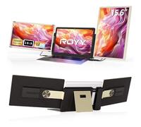 ROYY Triple écran d'ordinateur portable - Écran d'ordinateur portable amovible de 15,6", FHD 1080p IPS Rotation à 235 degrés Compatible avec Mac Wins Dex Chrome pour ordinateur portable de 13 à 17"