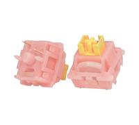 ROZELLA HOME Outemu Lot de 90 commutateurs silencieux Peach V3, 40 g, linéaire pré-lubrifié, commutateur MX à 5 broches, POM/PA66, guide d'éclairage, pour clavier de jeu mécanique