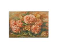 Rozen Impression sur toile de Pierre-Auguste Renoir - Décoration murale pour chambre à coucher et salon - 60 x 90 cm