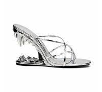 Rozhuhro Femmes Tongs Sandales Compensées Mode Bout Ouvert À Lacets Talons Hauts Sandales Décontracté Confortable Robe De Soirée Chunky Talons Hauts Pompes Pantoufles