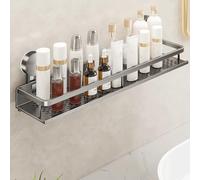 Rozhuhro Support de Rangement à Ventouse pour Douche Murale Organiseur Triangulaire réglable à Ventouse sans perçage Organisateur de Salle de Bain pour Salle de Bain et Cuisine,Gray a,60CM