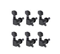 ROZILO Chevilles d'accordage scellées à petite tête de machine à boutons avec poignée hexagonale pour droitier Fender Stratocaster Tele Telecaster Guitare Noir