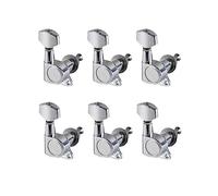 ROZILO Chevilles d'accordage scellées à petites têtes de machines à boutons avec poignée hexagonale pour droitier pour guitare Fender Stratocaster Stratocaster Chromé