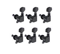 ROZILO Chevilles d'accordage scellées à petites têtes de machines à boutons avec poignée hexagonale pour gaucher pour guitare Fender Stratocaster Telecaster Telecaster Noir