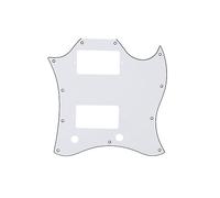 ROZILO Pickguard intégral standard américain SG avec vis pour guitare SG Epiphone SG Blanc 3 plis