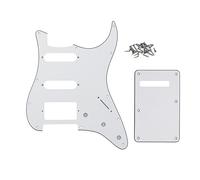 ROZILO Pickguard pour guitare Fender Stratocaster standard 11 trous 3 plis en acier rapide Blanc