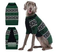 ROZKITCH Pull pour chiens de taille moyenne, garçon et fille, pull d'automne chaud pour intérieur et extérieur, chandail en tricot épais pour Noël, Thanksgiving, les vacances, le quotidien Boston