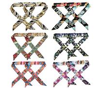 ROZKVIKA Sac à main, écharpe, sac à main, écharpe tendance, ruban écharpe, couvre-poignée de sac à main, bandeau, écharpe en soie pour sac à main, Type 2 - 6 paires, 40x1.57'