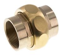 Rp 1 1/2'' Brass Double Nipple 3-pieces avec joint conique 16 Bar