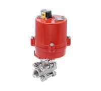 Rp 1/4'' Vanne à Bille 2 Voies en Acier Inoxydable avec Actionneur Électrique 100-240 V AC