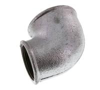 Rp 2'' x Rp 1 1/2'' Fonte zinguée Raccord coudé à 90 degrés 25 Bar