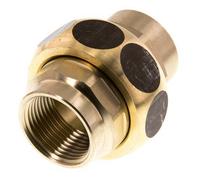 Rp 3/4'' Brass Double Nipple 3-pieces avec joint conique 16 Bar