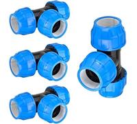 RP Riegopro Lot de 4 raccords en polyéthylène haute pression pour jardin, potager et agriculture 32 mm