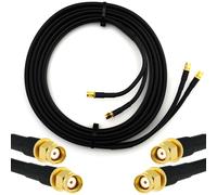RP-SMA 10m Rallonge Antenne WiFi Cable Coaxial Double RPSMA Mâle à Male - câble d'extension dual HF240 (LMR 240 équivalent) etanche - pour Routeur WiFi Caméra IP Carte Réseau sans Fil Mini PCIE